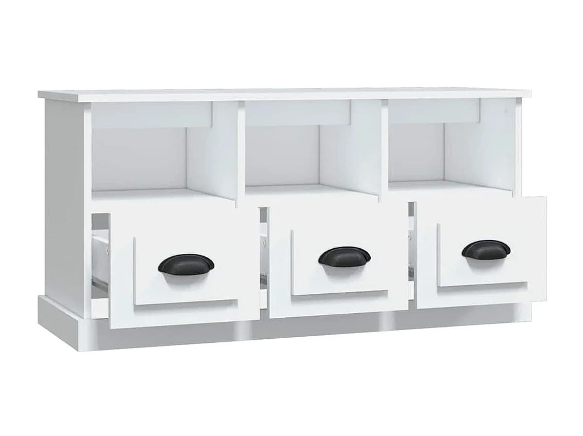 Tv-meubel 100x35x50 cm bewerkt hout wit