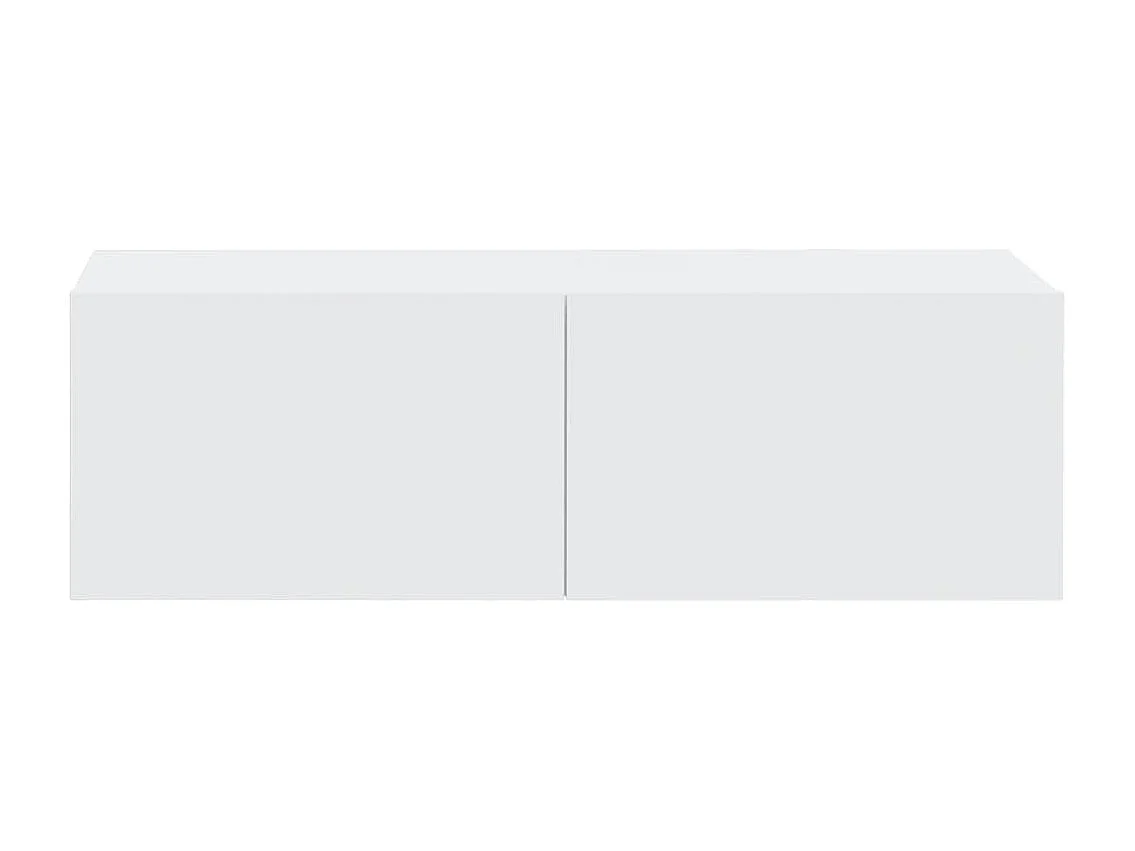 Meubles TV muraux 2 pcs blanc 100x30x30 cm bois d'ingénierie