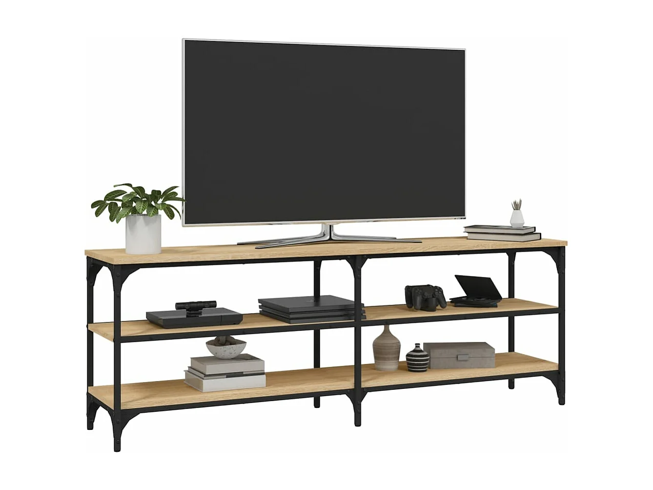 Móvel para TV 140x30x50 cm derivados de madeira carvalho sonoma