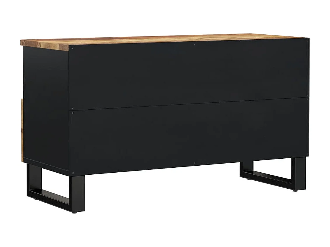 Meuble TV 80x33x46 cm bois de manguier et d'ingénierie