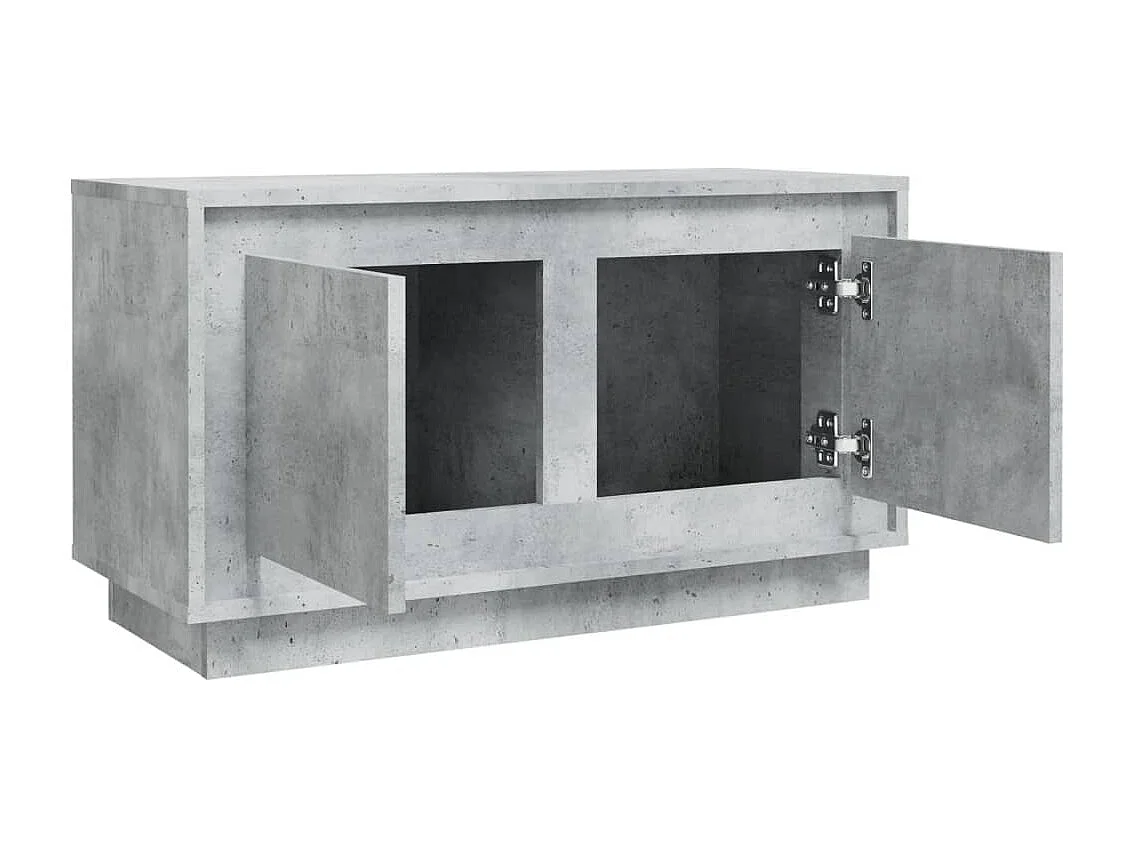 Tv-meubel 80x35x45 cm bewerkt hout betongrijs