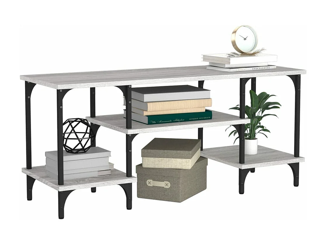 Móvel para TV 102x35x45,5 cm derivados madeira cinzento sonoma