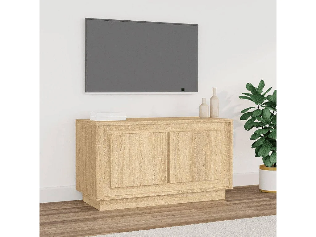 Mobile Porta TV Rovere Sonoma 80x35x45 cm in Legno Multistrato