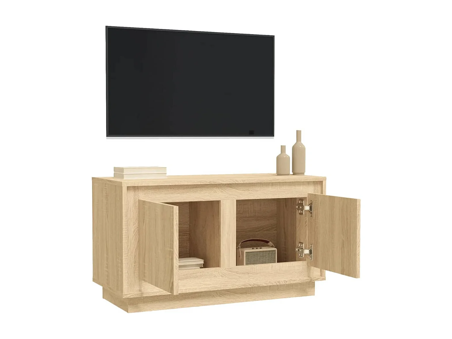 Mobile Porta TV Rovere Sonoma 80x35x45 cm in Legno Multistrato