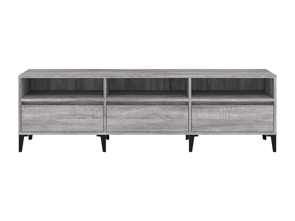 Meuble TV sonoma gris 150x30x44,5 cm bois d'ingénierie