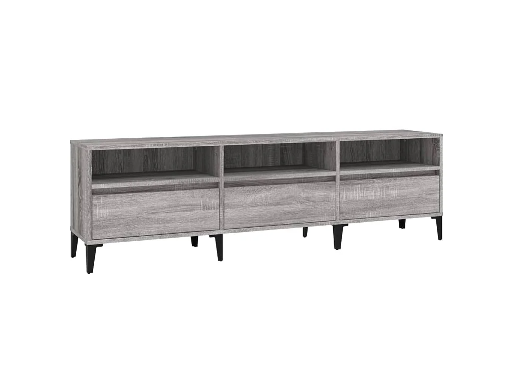 Meuble TV sonoma gris 150x30x44,5 cm bois d'ingénierie