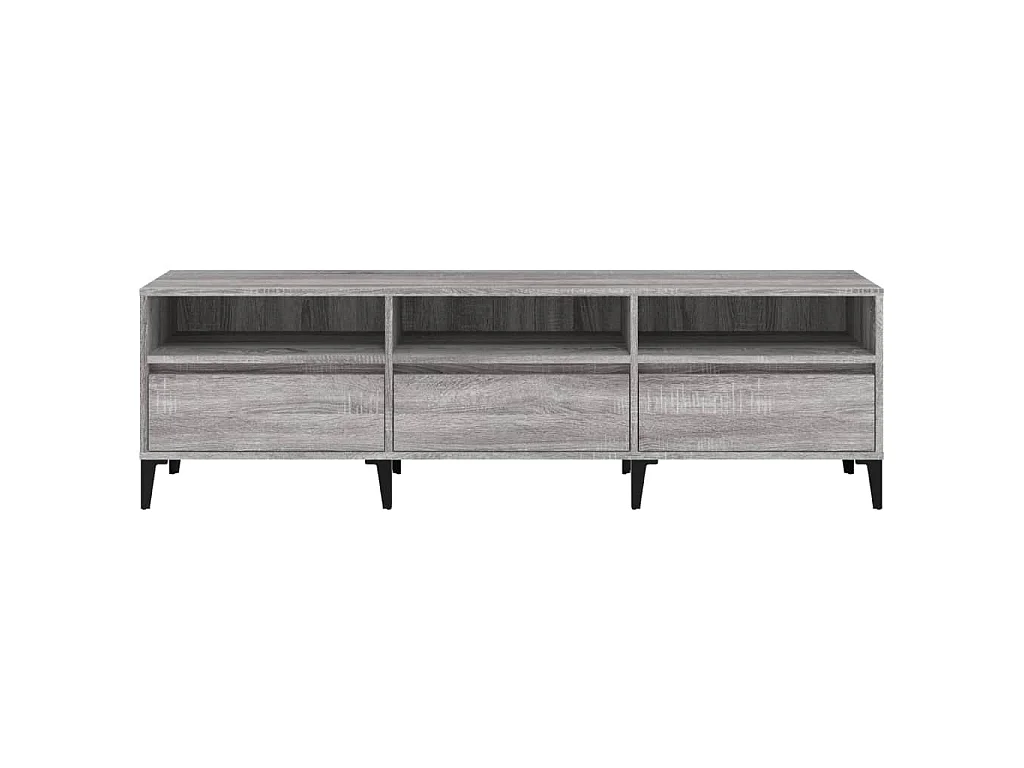 Meuble TV sonoma gris 150x30x44,5 cm bois d'ingénierie