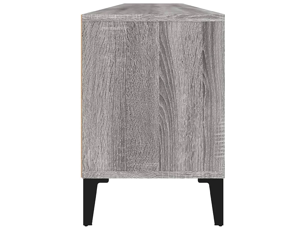 Meuble TV sonoma gris 150x30x44,5 cm bois d'ingénierie