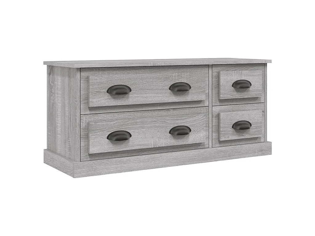 Meuble TV sonoma gris 100x35,5x45 cm bois d'ingénierie