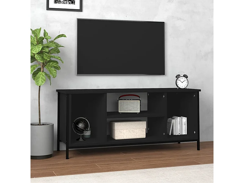 Mobile Porta TV Nero 102x35x45 cm in Legno Multistrato
