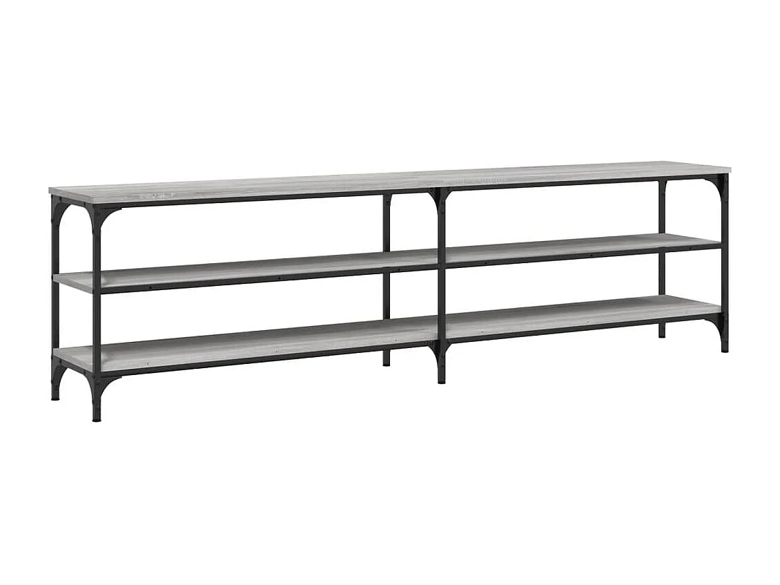 Meuble TV sonoma gris 180x30x50 cm bois d'ingénierie et métal