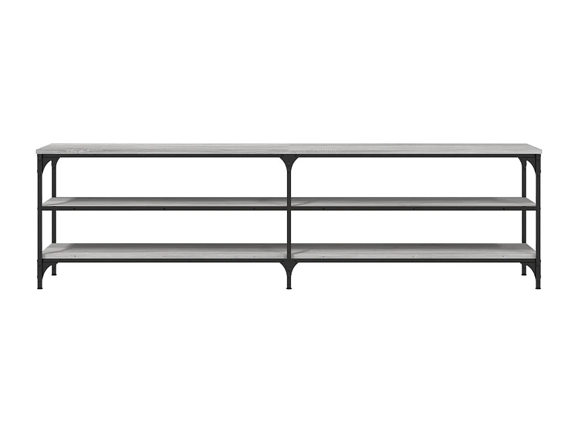 Meuble TV sonoma gris 180x30x50 cm bois d'ingénierie et métal