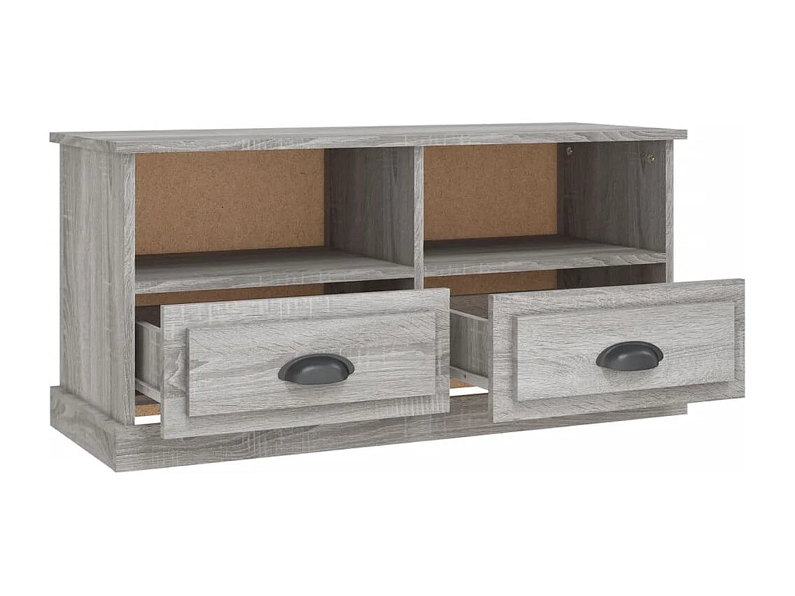 Tv-meubel 93x35,5x45 cm bewerkt hout grijs sonoma eikenkleurig