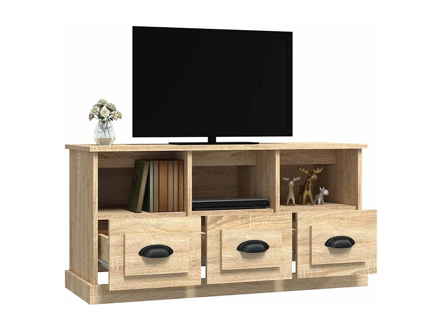 Tv-meubel 100x35x50 cm bewerkt hout sonoma eikenkleurig