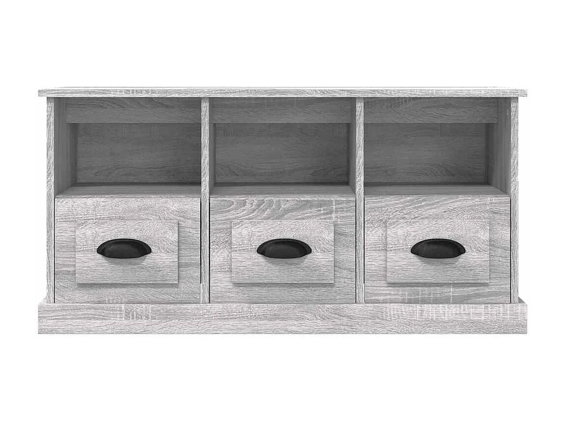 Tv-meubel 100x35x50 cm bewerkt hout grijs sonoma eikenkleurig