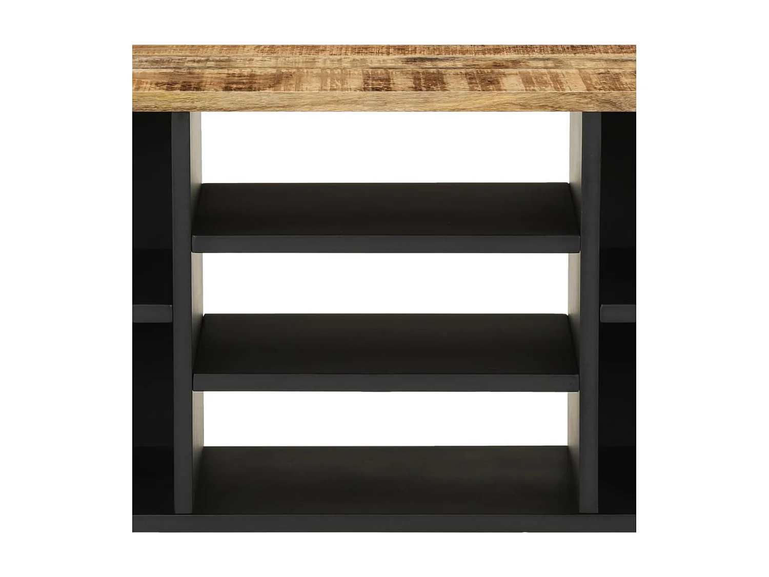 Meuble TV 100x33x46 cm bois de manguier et d'ingénierie