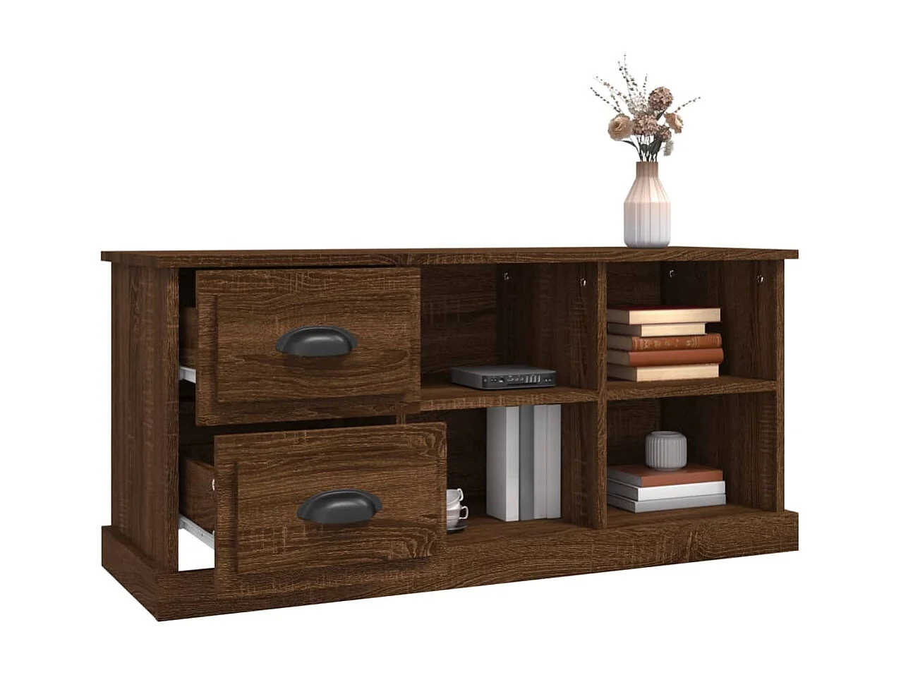 TV-Schrank Braun Eichen-Optik 102x35,5x47,5 cm Holzwerkstoff