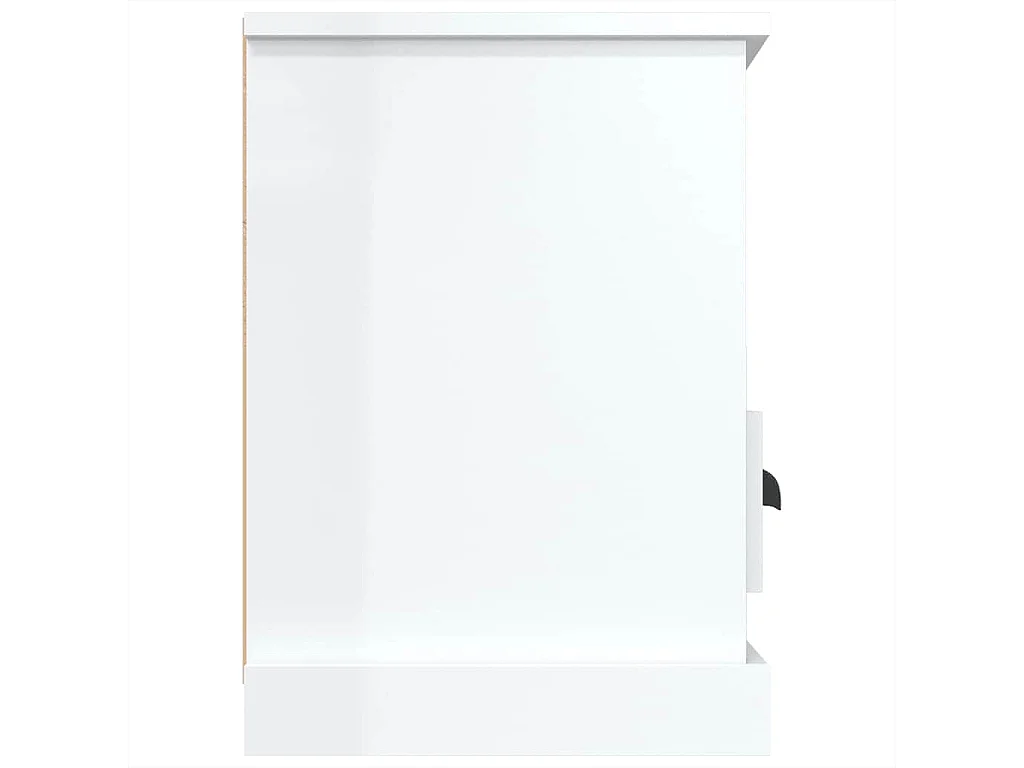 Mobile Porta TV Bianco Lucido 100x35x50 cm in Legno Multistrato