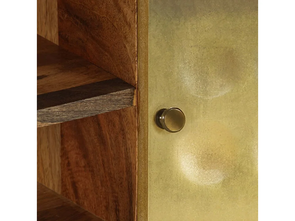 Mobile Porta TV in Legno Massello di Mango 120x30x45 cm