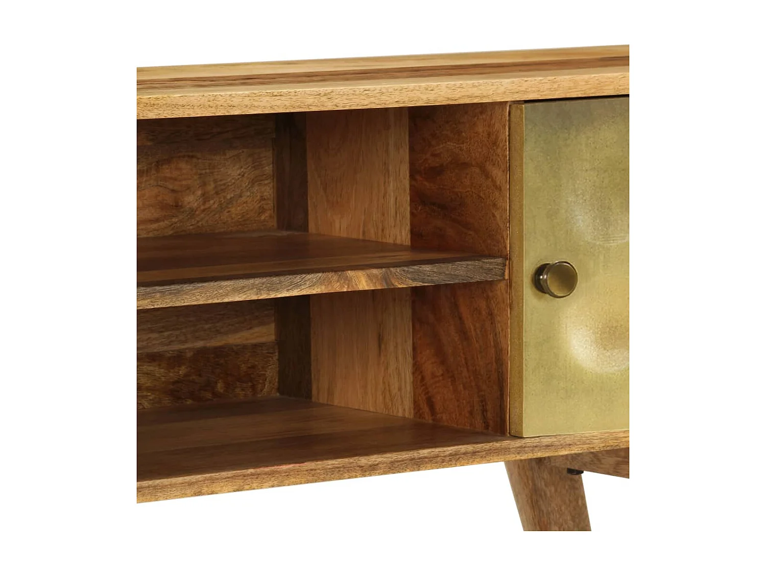 Mobile Porta TV in Legno Massello di Mango 120x30x45 cm