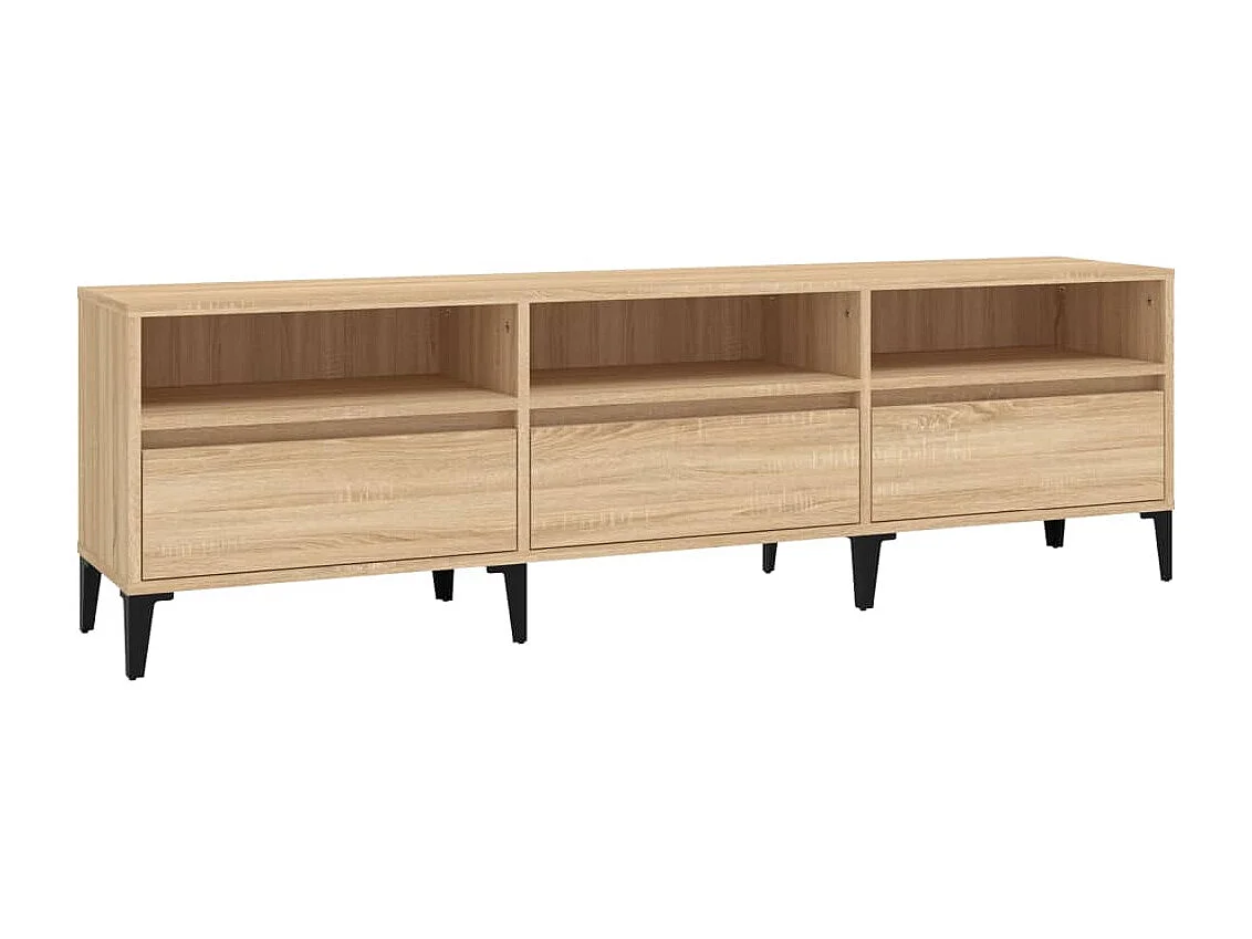 Meuble TV chêne sonoma 150x30x44,5 cm bois d'ingénierie