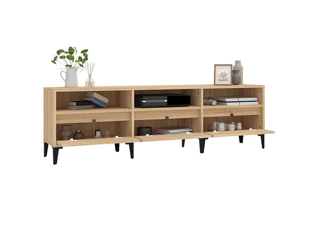 Tv-meubel 150x30x44,5 cm bewerkt hout sonoma eikenkleurig