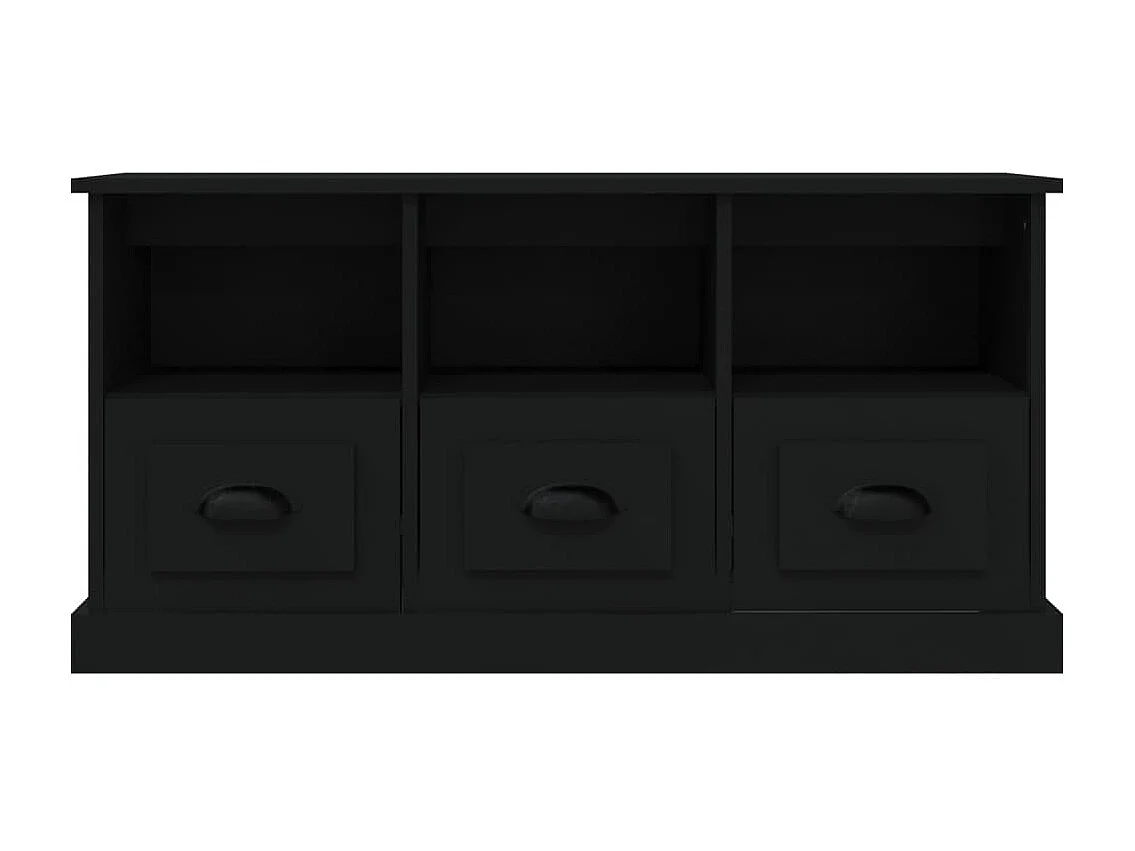Meuble TV noir 100x35x50 cm bois d'ingénierie