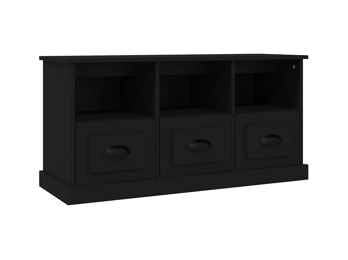 TV-Schrank Schwarz 100x35x50 cm Holzwerkstoff