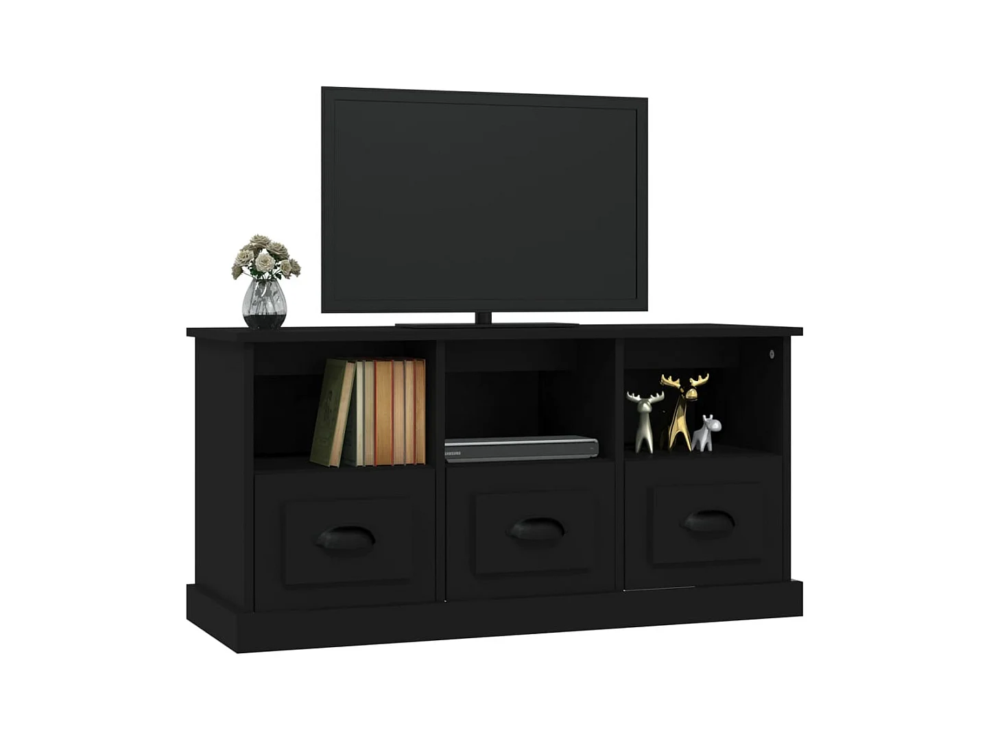 TV-Schrank Schwarz 100x35x50 cm Holzwerkstoff