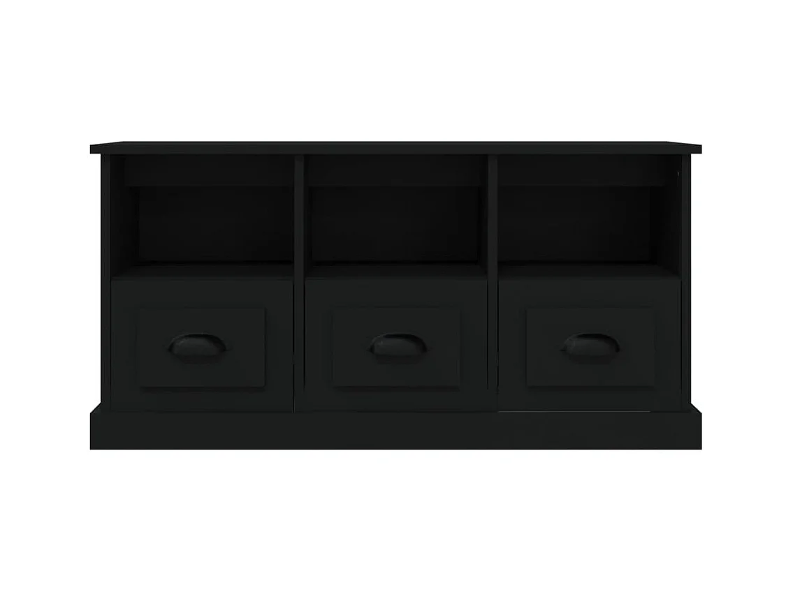 TV-Schrank Schwarz 100x35x50 cm Holzwerkstoff