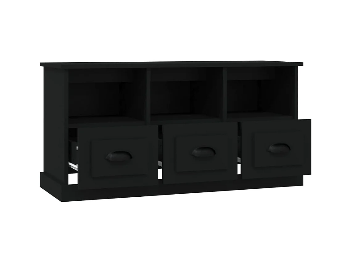 TV-Schrank Schwarz 100x35x50 cm Holzwerkstoff