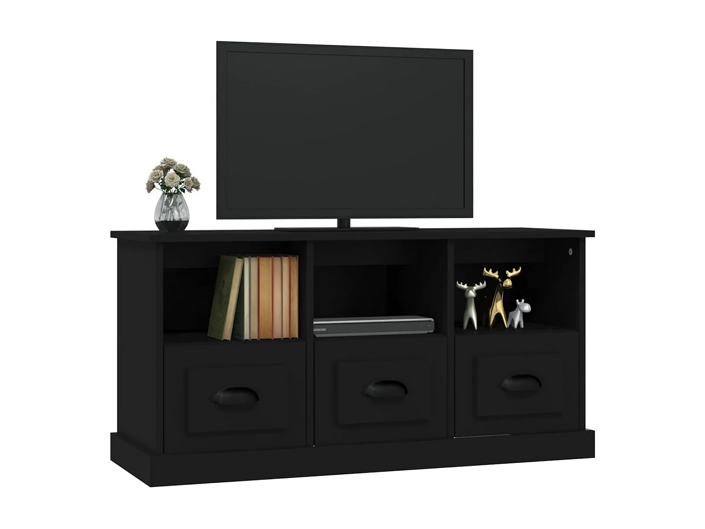 TV-Schrank Schwarz 100x35x50 cm Holzwerkstoff