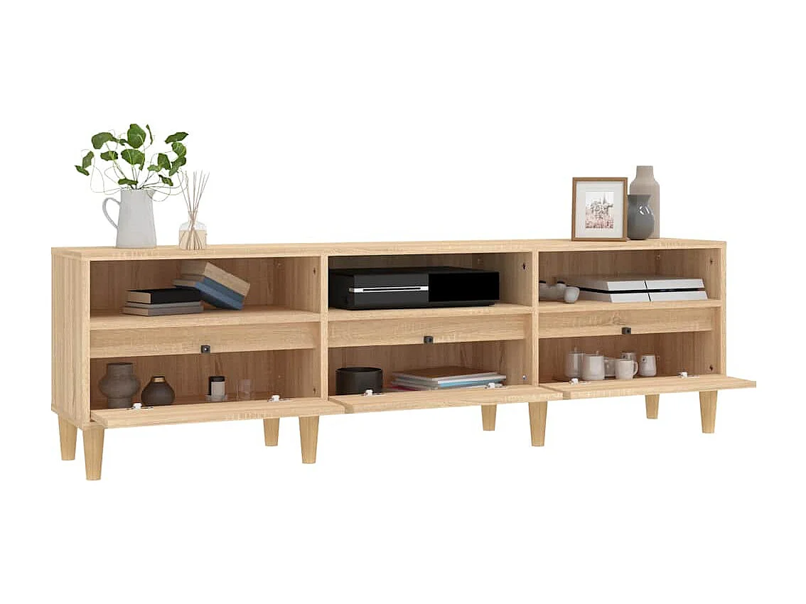 Meuble TV chêne sonoma 150x30x44,5 cm bois d'ingénierie