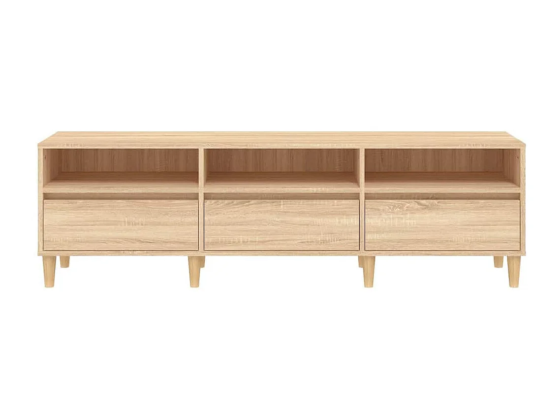 Meuble TV chêne sonoma 150x30x44,5 cm bois d'ingénierie
