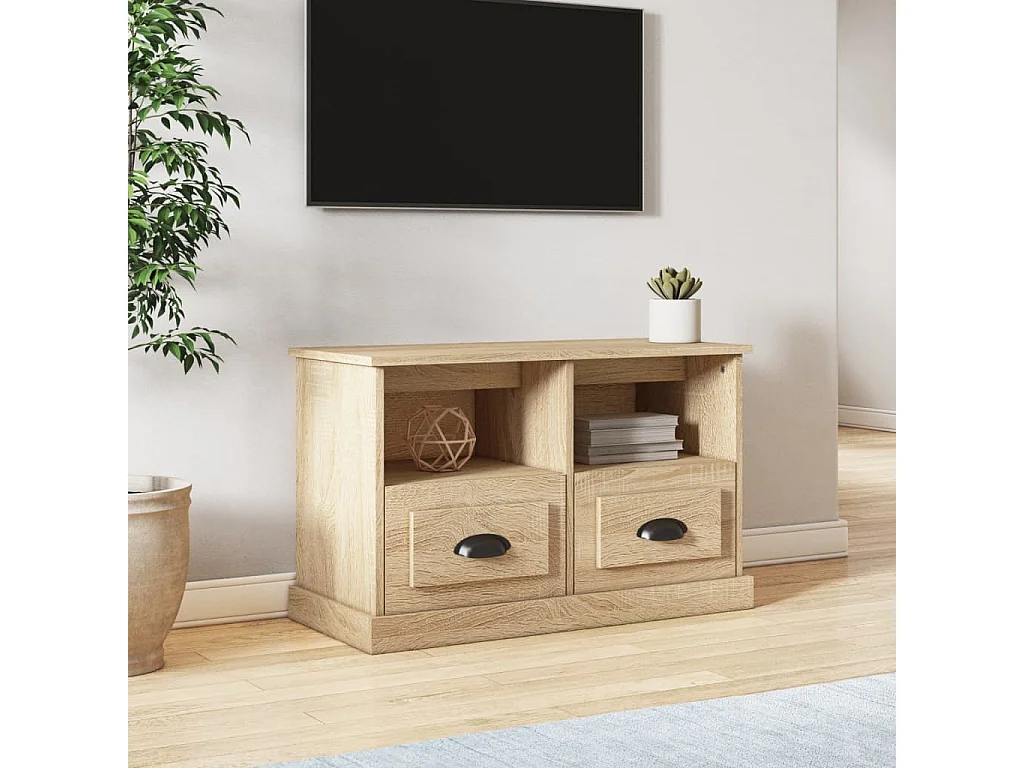 TV-Schrank Sonoma-Eiche 80x35x50 cm Holzwerkstoff