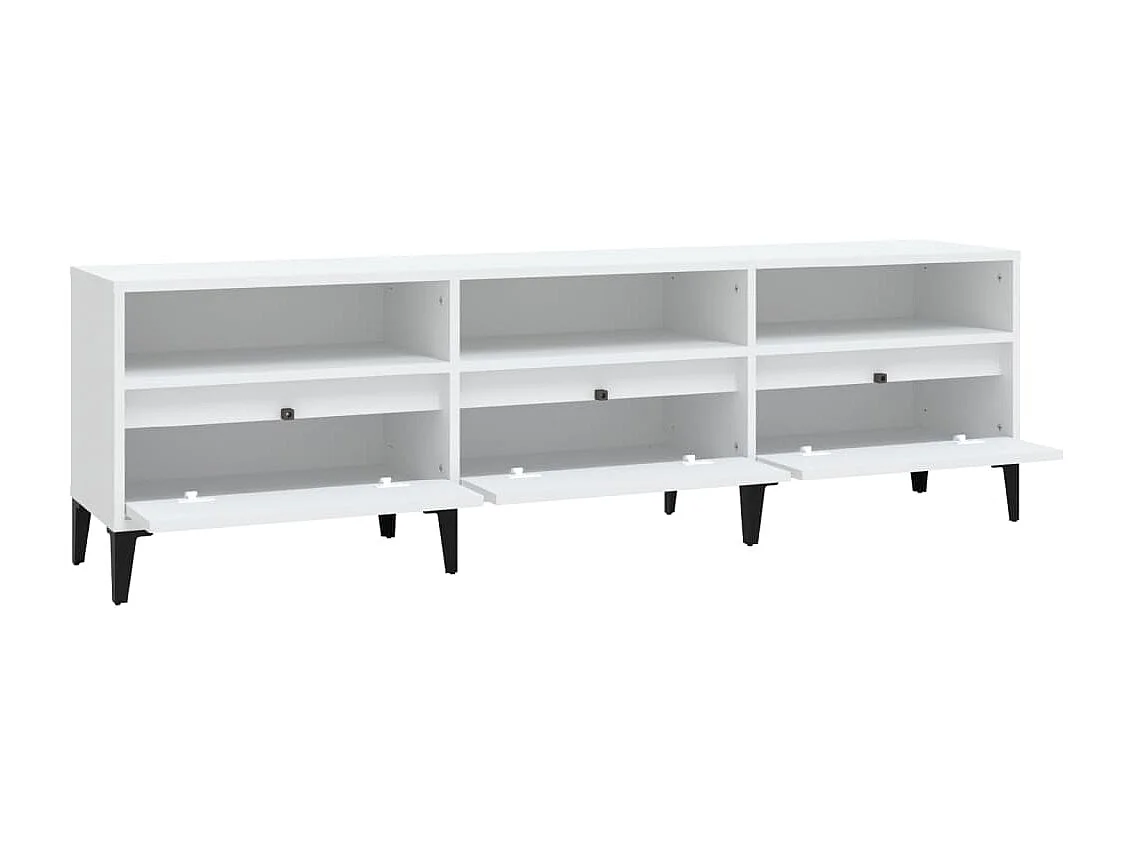 Tv-meubel 150x30x44,5 cm bewerkt hout wit