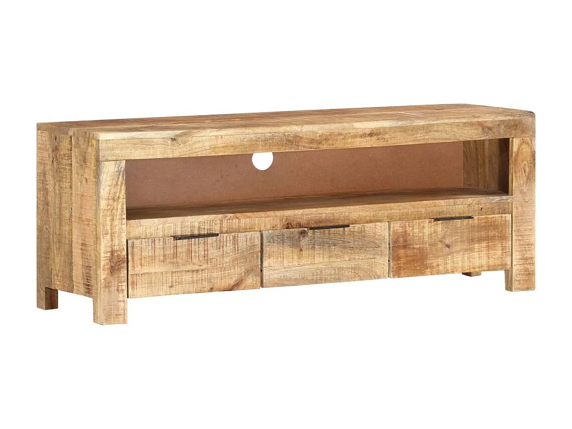 Tv-meubel 110x30x40 cm ruw mangohout