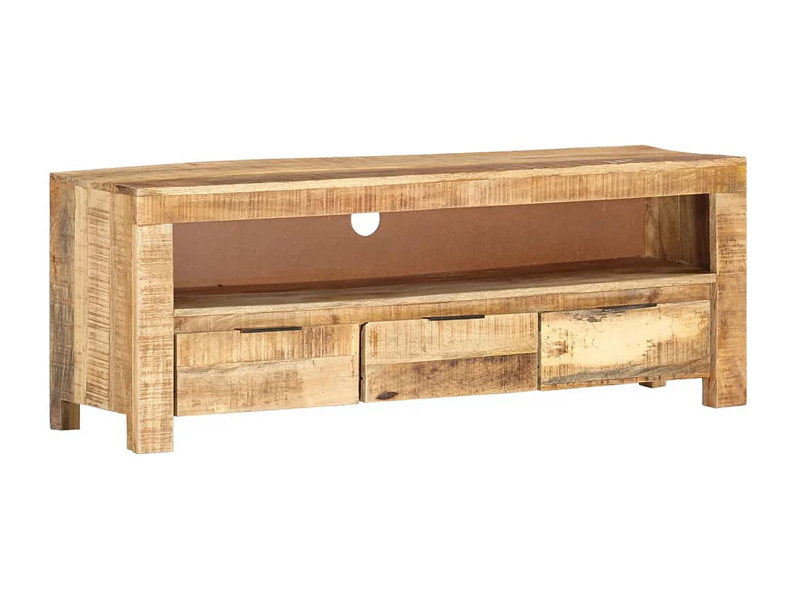TV-Schrank 110x30x40 cm Raues Mangoholz