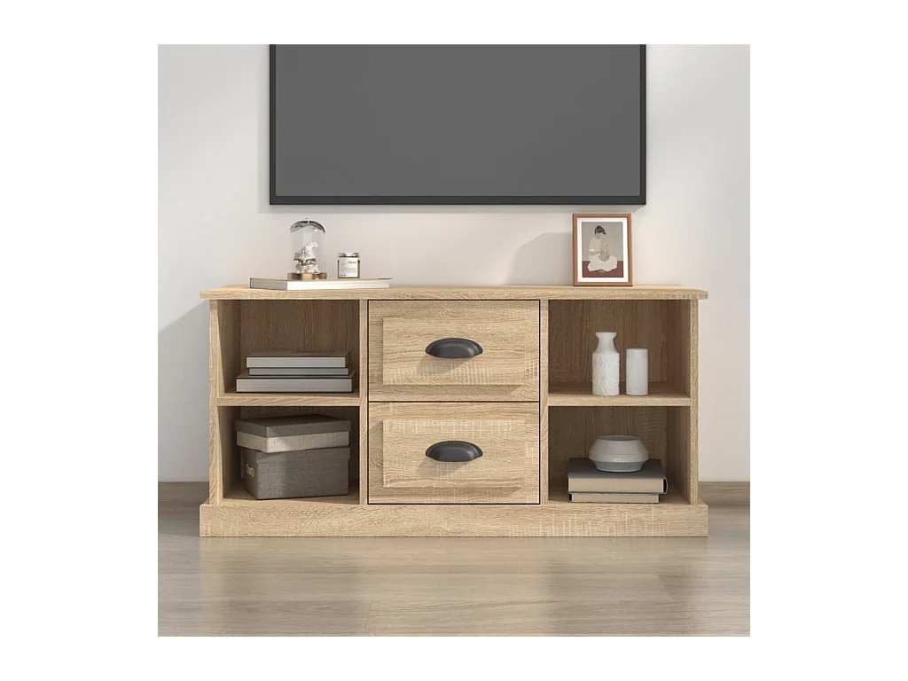 Meuble TV chêne sonoma 99,5x35,5x48 cm bois d'ingénierie