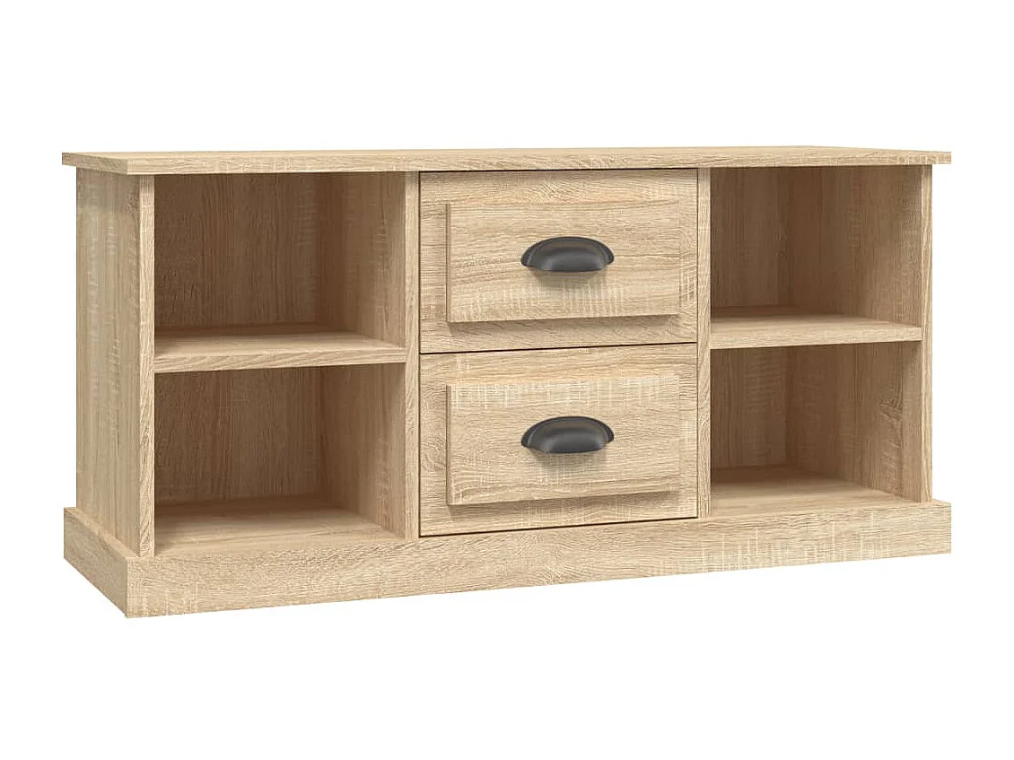 Tv-meubel 99,5x35,5x48 cm bewerkt hout sonoma eikenkleurig