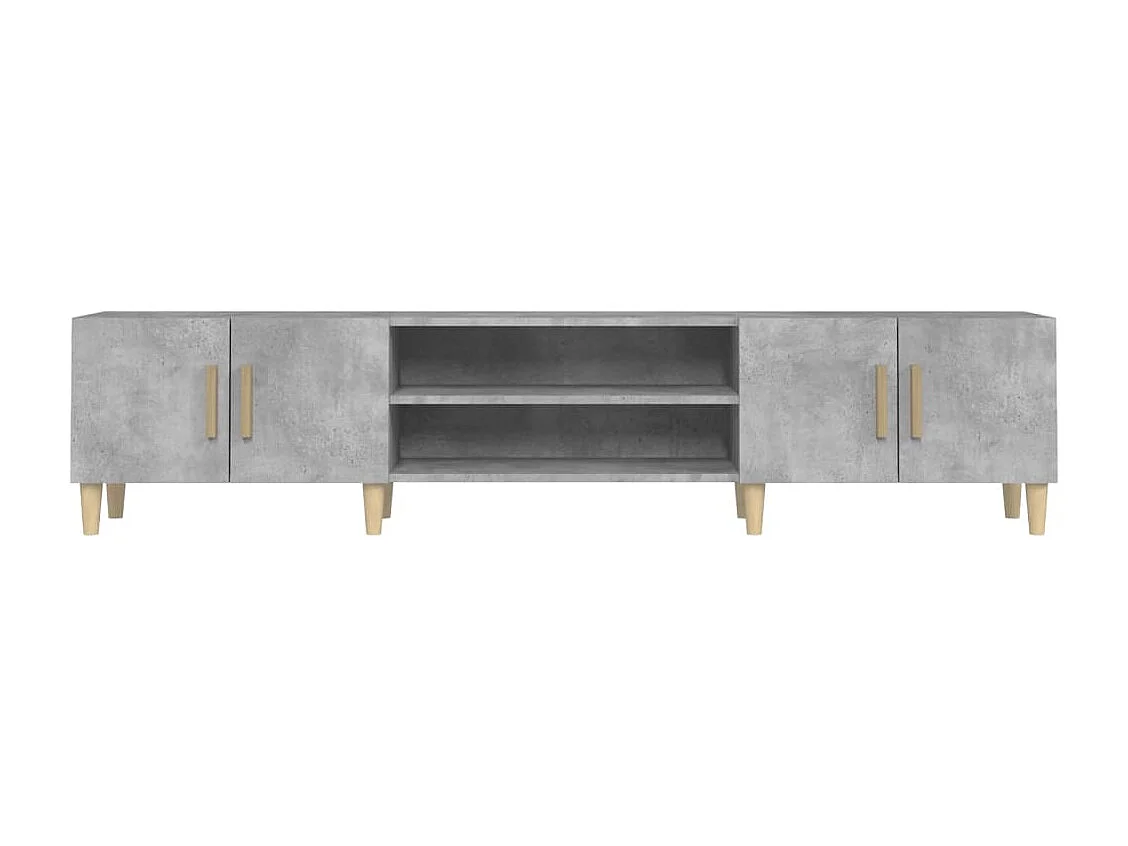 TV-Schrank Betongrau 180x31,5x40 cm Holzwerkstoff