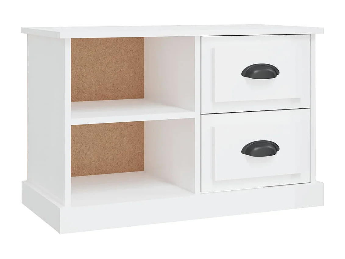 Tv-meubel 73x35,5x47,5 cm bewerkt hout hoogglans wit