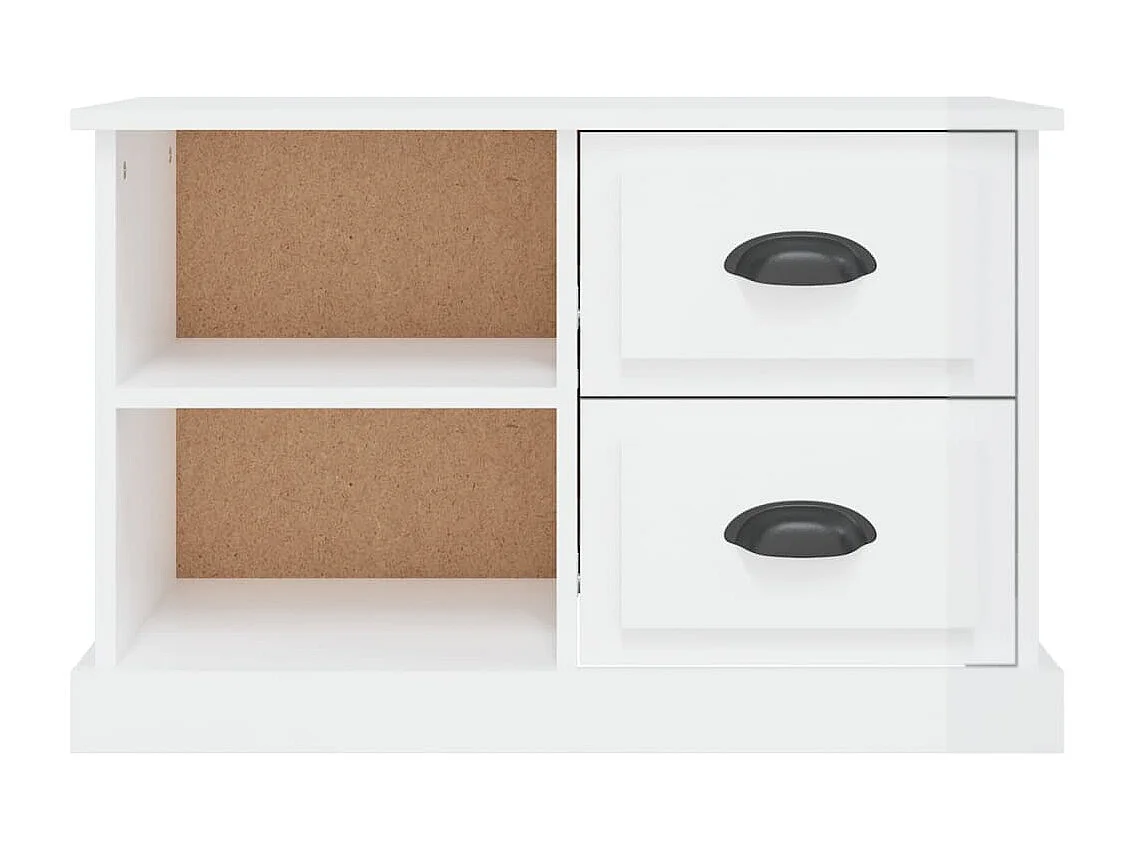 Tv-meubel 73x35,5x47,5 cm bewerkt hout hoogglans wit