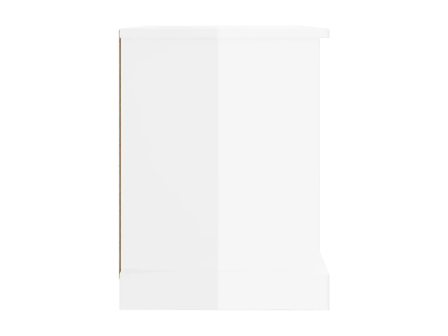 Tv-meubel 73x35,5x47,5 cm bewerkt hout hoogglans wit