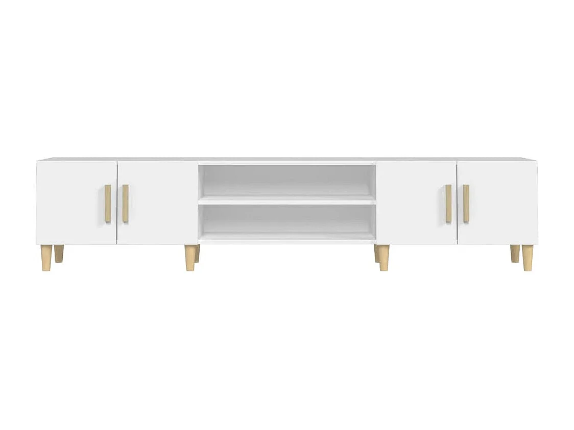 Mueble para TV madera contrachapada blanco 180x31,5x40 cm