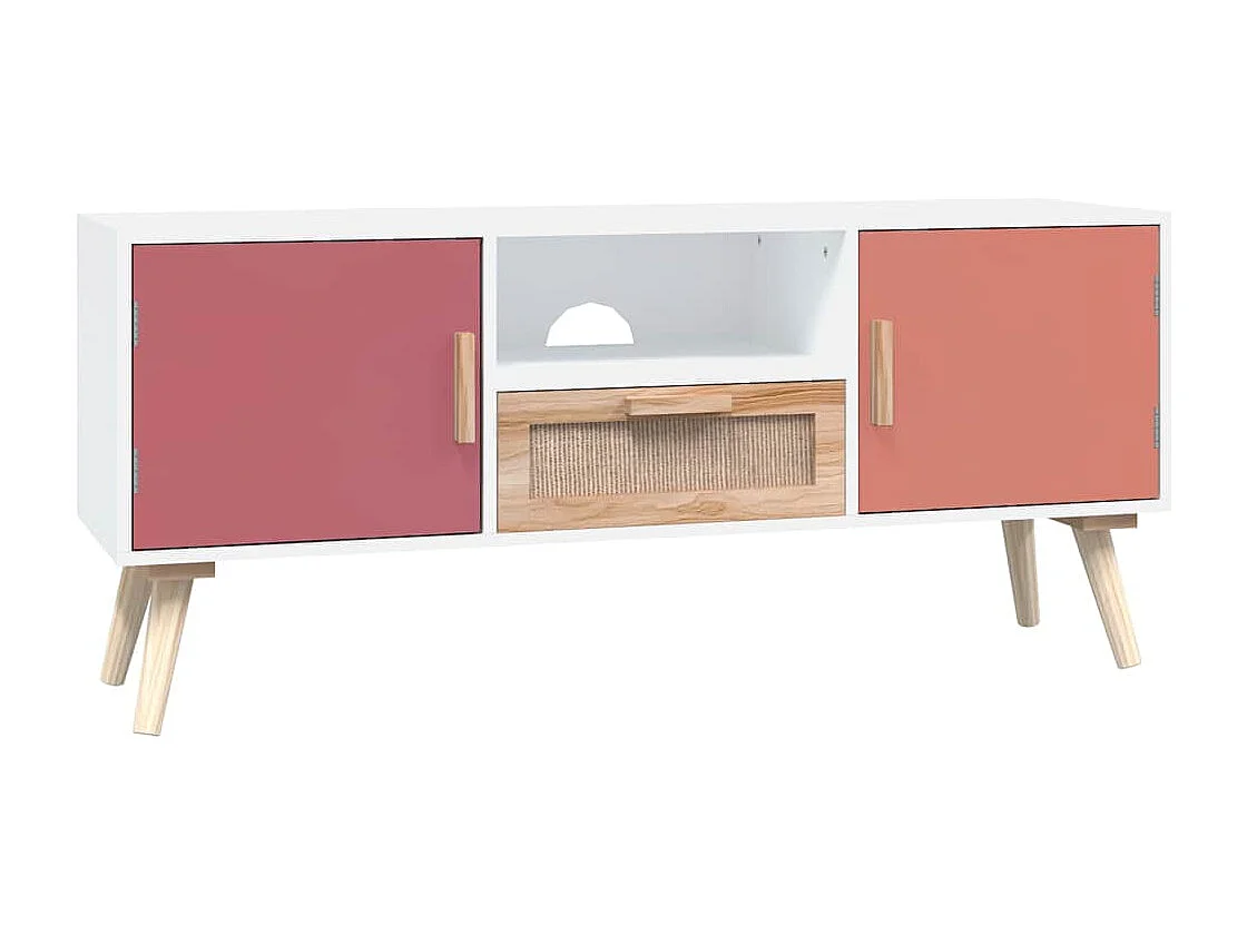 Tv-meubel met deuren 105x30x45 cm bewerkt hout