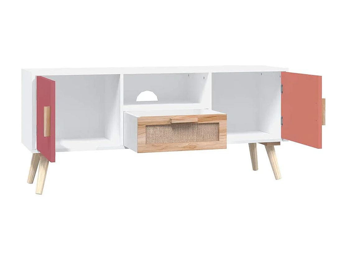 Tv-meubel met deuren 105x30x45 cm bewerkt hout