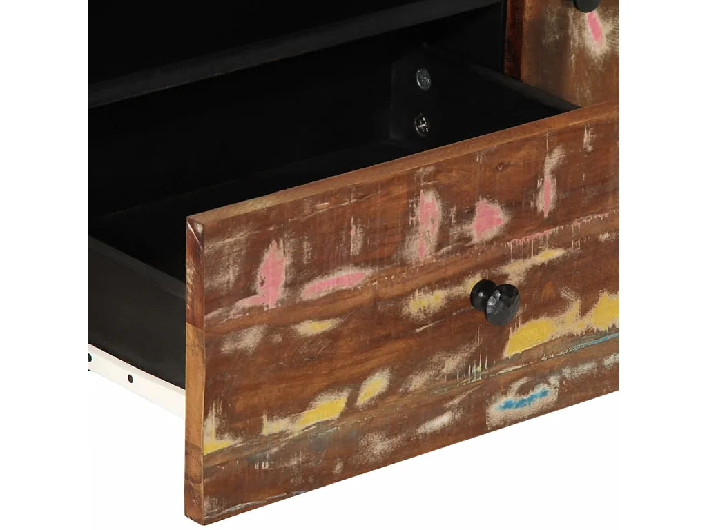 Mueble TV madera reciclada y madera contrachapada 105x33,5x46cm