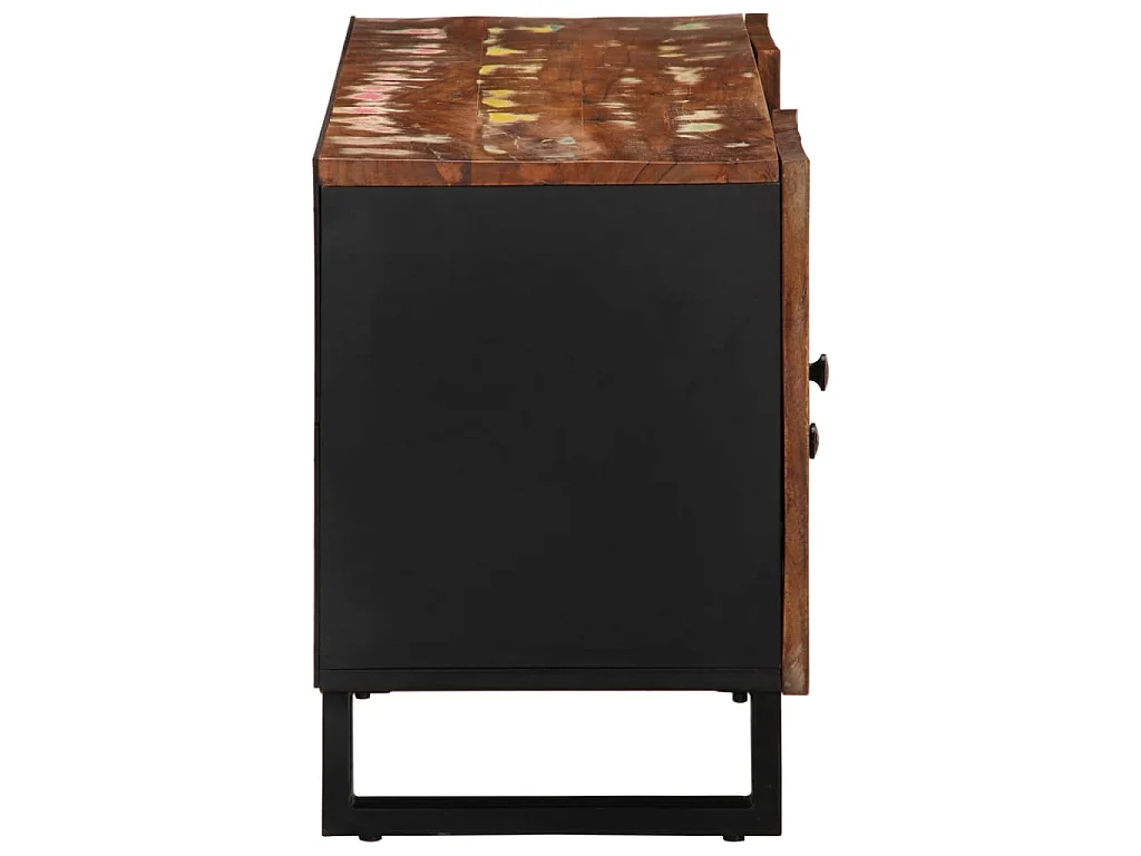 Mueble TV madera reciclada y madera contrachapada 105x33,5x46cm