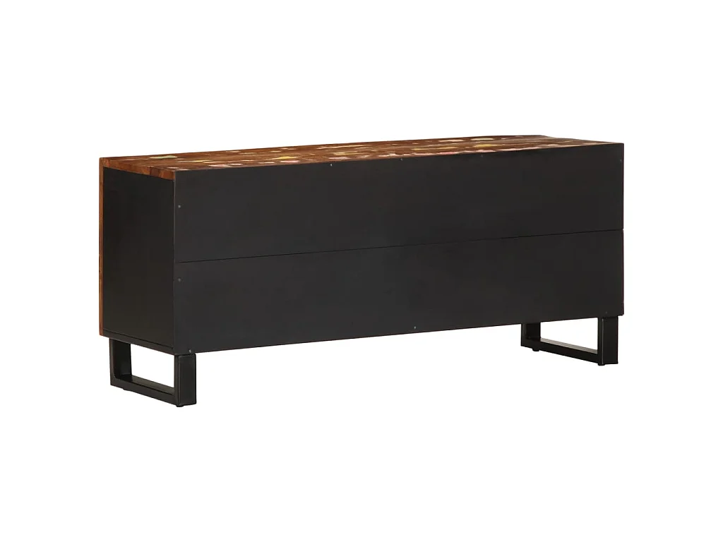 Mueble TV madera reciclada y madera contrachapada 105x33,5x46cm